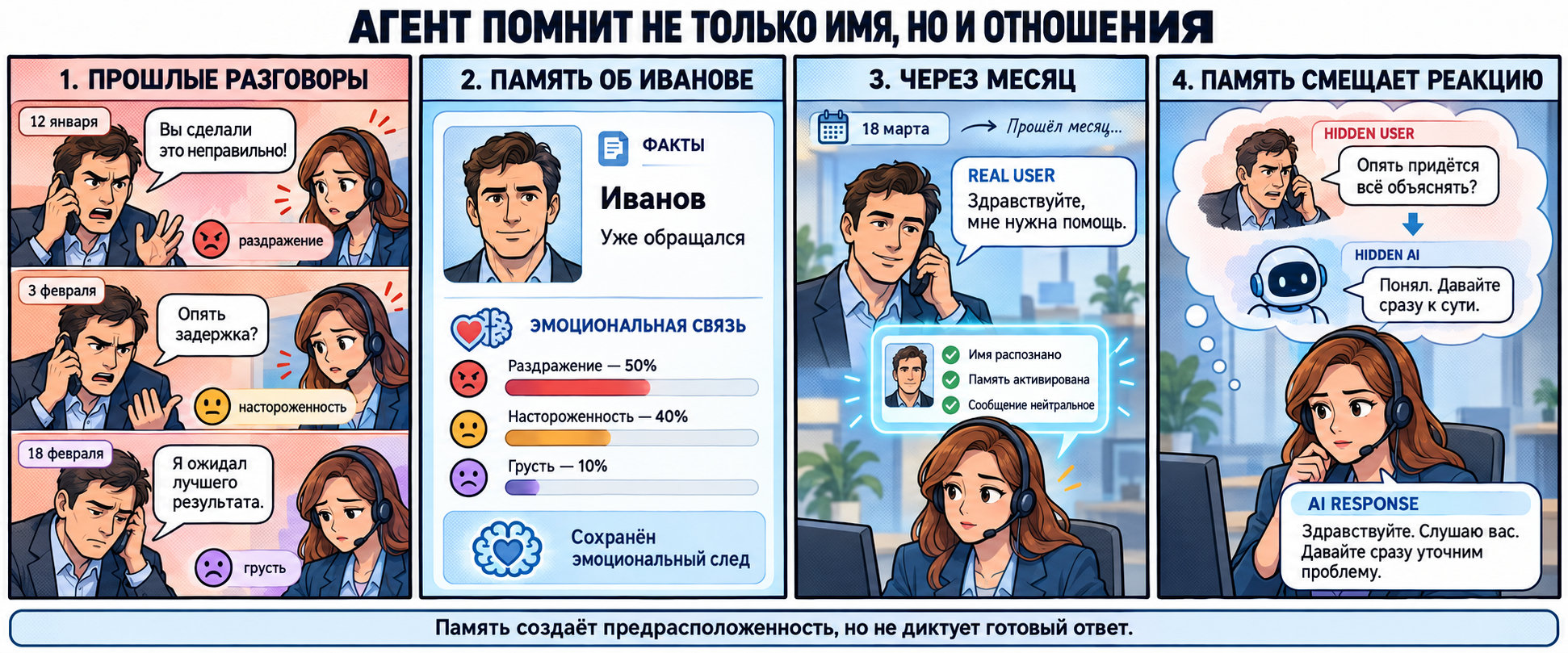 Комикс об эмоциональной памяти агента и новом разговоре с Ивановым